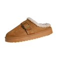 thumbnail image 2 of uublik Women Fuzzy Slippers Memory Foam House Slippers Indoor Outdoor Cozy Plush Closed Toe House Shoes, Brown, 2 of 7