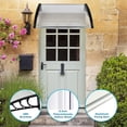 thumbnail image 4 of WoofPaw Polycarbonate Door Window Awning, All Weather Rain Snow UV Protection Front Entry Canopy with Heavy Duty ABS Bracket for Residential & Commercial Exterior Use Clear Board  Black Bracket 40x32, 4 of 18