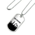 thumbnail image 2 of End Fracking Big Oil Drilling Military Dog Tag Pendant Necklace with Chain, 2 of 4