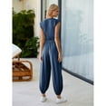 thumbnail image 4 of PUWEI Women's Casual Two Pieces Outfits Cropped Top High Rise Sweatpants Workout Tracksuit, 4 of 7