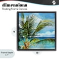 thumbnail image 4 of Stupell Industries Coastal Lush Palm Watercolor View Black Floating Frame Canvas Art, 18 x 18, by Mauro Devereaux, 4 of 8