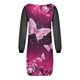 thumbnail image 5 of Vestido estampado para mujer de moda Perspectiva de malla transparente Manga larga Cuello en V Pompotops hdfakjf2359, 5 of 5