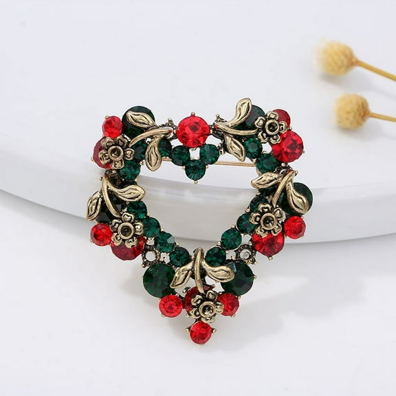 Nvzi -b Christmas Brooch, Vintage Christmas Jewelry for Women,Brooch Pins for Women,Christmas Pins and Brooches for Women-Style G