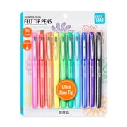 Pen+Gear Felt-Tip Pens, Ultra Fine Tip, Assorted Colors, 10 Count