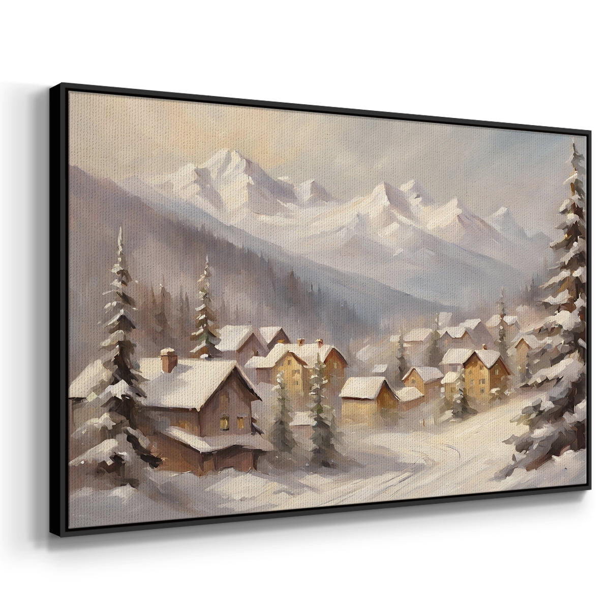 Vintage Landscape-CLXXIX By Wexford Home Framed in Black Wood Gallery Wrapped Canvas 27 in. x 41 in.