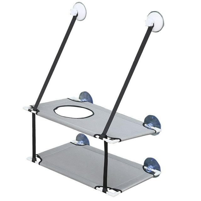 Gato Ventana Hamaca Interior Suave Percha Seguridad Cama para dormir Cojinete 22 Capa doble gris Yuyangstore Hamaca colgante de gato