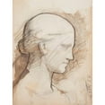 thumbnail image 3 of Magnus Enckell 19x24 Black Modern Framed Museum Art Print Titled - A Woman's Head, Sketch (1891), 3 of 5
