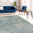thumbnail image 4 of Capri Binya Bone & Blue 6' 5" x 9' 3" Area Rug, 4 of 6