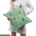 thumbnail image 4 of Cartoon Fabric by the Yard, Autumn Season Foliage Background Hipster Foxes with Glasses Design, Decorative Upholstery Fabric for Sofas and Home Accents, Pale Green Orange by Ambesonne, 4 of 4