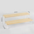 thumbnail image 2 of 1-5 Layers Wooden Ladder Rack Acrylic Multi-layer Ladder Display Rack, 2 of 8