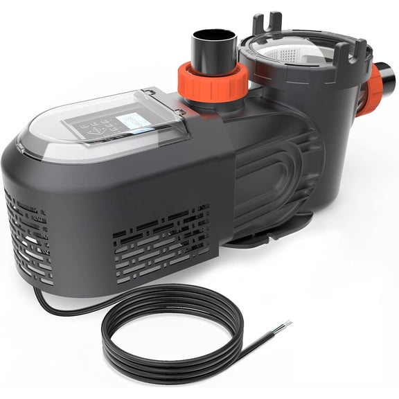 3HP Pool Pump,Variable Speed with Self Primming Above/Inground Pool Pump 11359 GPH with Timer 220-240V