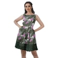 thumbnail image 1 of Moomaya Robe en Dentelle Style Vintage pour Femmes, Robe Courte d'Été Décontractée en Coton Imprimé, 1 of 4
