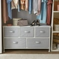 thumbnail image 2 of CF Extra Wide Fabric 5-Drawer Storage Organizer Unit for Closet, White, 2 of 12