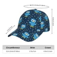 thumbnail image 2 of Pofeuu Blue Owl Print Adult Adjustable Embroidered Graphic Baseball Hat for Men and Women, 2 of 6
