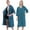 Green, variant on Women Men Short Sleeve Robes, Summer and Spring Sleepwear Zipper Front Nightgowns Loose Housecoats Loungewear Dress Duster with Pockets
