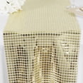 thumbnail image 7 of BalsaCircle 12" x 108" Shiny Mirror Foil Tulle Table Runner Champagne, 7 of 7
