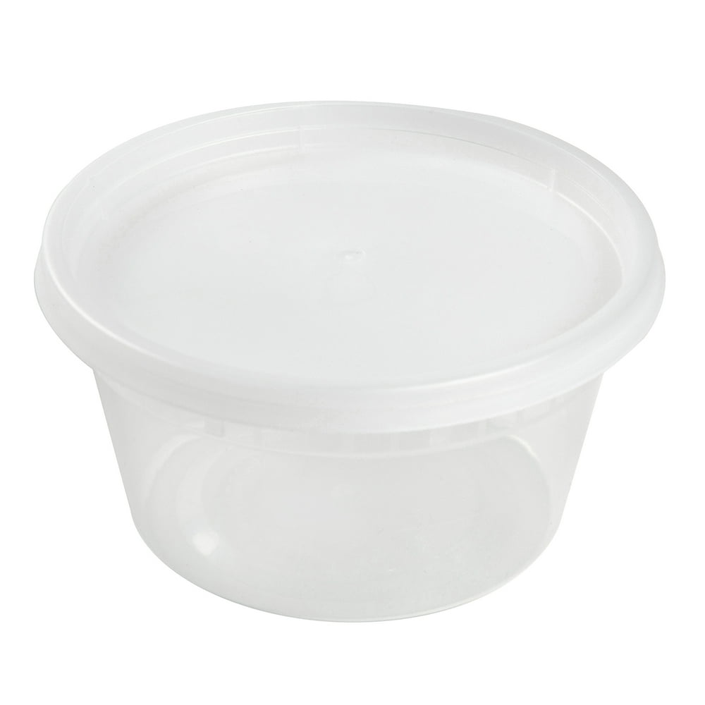AmerCare 12 oz Clear Deli Container with Lid Combo, Case of 240