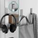thumbnail image 5 of Foldable Wall Hooks, 4 Pieces Wall Mounted Helmet Holder, Invisible Coat Hooks, Aluminum Wall Hook, With Screws, Towel Jacket Hook (silver), 5 of 5