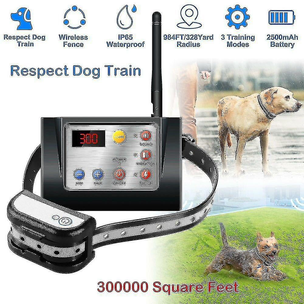 With 3 Collar Invisible Dog Fence Wireless Dog Fence With Collar Waterproof Designed Wireless Dog Fence Pet Training Device Walmart
