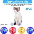 thumbnail image 6 of LQCrafK 2 Pcs Cat Ball Ghost Hunting Light up Cat Balls Toy Motion LED Motion Activated Flash Cat Ball, Glowing Lighted Dog Interactive Toys Pet Glowing Ball, 6 of 6