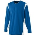 thumbnail image 2 of WICKING Long Sleeve Warmup ShIrt - ROYAL/ WHITE - XS AS4600, 2 of 2