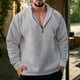 thumbnail image 1 of Sudaderas sin capucha para hombre, moda informal, con cremallera, manga larga, sudaderas deportivas, blusa para hombre, 1 of 6