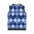 thumbnail image 4 of Gamivast Men's Sleeveless V Neck Pullover Sweater Slim Fit Casual Argyle Sweater Vest Casual Business Pullover Sweater Blue XL Placed My Account Recently Returns Online, 4 of 5