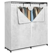 Honey Can Do 36 Wardrobe Closet With Cloth Cover White Walmart Com