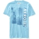 thumbnail image 1 of Aeropostale - Camiseta gráfica para hombre Vertical Laguna Bch, azul, pequeña, 1 of 2