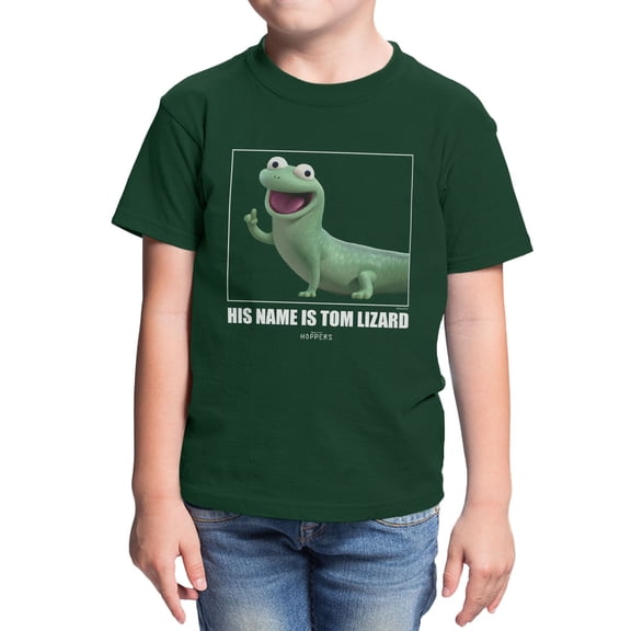 Disney Pixar Hoppers He Is Tom Lizard Youth T Shirt (Forest Green, XS-XL)