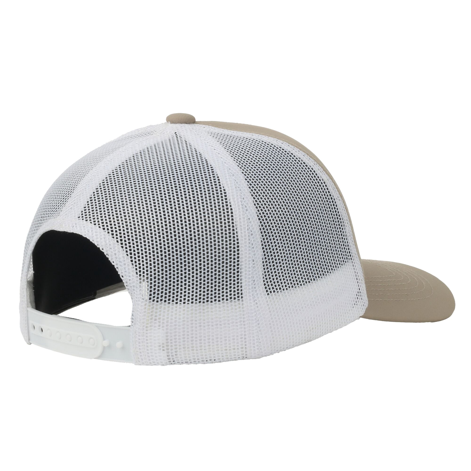 Khaki/White Red Snapper 5-Panel Fishing Cap – Structured, Embroidered, Snapback, One Size
