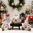 thumbnail image 3 of Eosunjian Christmas Doll Plush Knitted Snowman Elk Santa Doll Toy Soft Sitting Christmas Figure Desktop Decor Stuffed Holiday Pillow for Window Bookshelf, 3 of 13