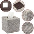 thumbnail image 4 of Rattan Square Tissue Cover Holder Decoration Tissue Organizer Box Cube Tissue Paper Holder, 4 of 4