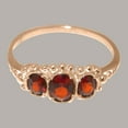 thumbnail image 5 of LBG British Made Stunning 14k Rose Gold Natural Garnet Womens Engagement Ring - 33 size options - Size 8.5, 5 of 6