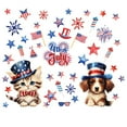 thumbnail image 2 of 4th of July Window Stickers 6 Pack Double Sided Printed Patriotic American Flag Decals Removable Independence Day Decorations for Glass Home Office by PALIFEUR, 2 of 7