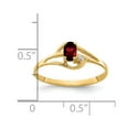 thumbnail image 2 of Solid 14k Yellow Gold 5x3mm Oval Garnet January Red Gemstone Diamond Engagement Ring Size 5 (.012 cttw.), 2 of 3