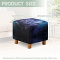 thumbnail image 5 of Jiueut Wolf Star Galaxy Print Square Ottoman Cover Stretch Folding Storage Bench Ottoman Cover Footrest Stool Slipcover Footstool Protector Cover with Elastic Bottom, 5 of 7