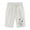 White, variant on UAMVSH Bermuda Shorts for Women Summer Plus Size Cotton Linen Long Shorts with Cuffed Hem Elastic Waist Drawstring Baggy Shorts