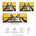 thumbnail image 4 of Dailycode Satin Pillow Case Standard Silk Pillow Cover for Hair and Skin Envelope Closure Cute Bulldog Driving Yellow Car 20"x26", 4 of 9
