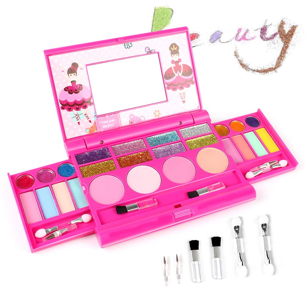 AMOSTING Pretend Makeup for Girls Play Cosmetic Set Make  