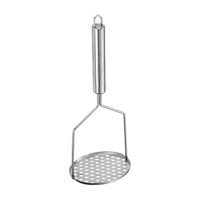 B Potato Masher Thick Stainless Steel Crusher Disc Manual Press Kitchen Gadget For Mashing Potatoes Pumpkin Vegetables Easy To Use Easy To Clean Size B