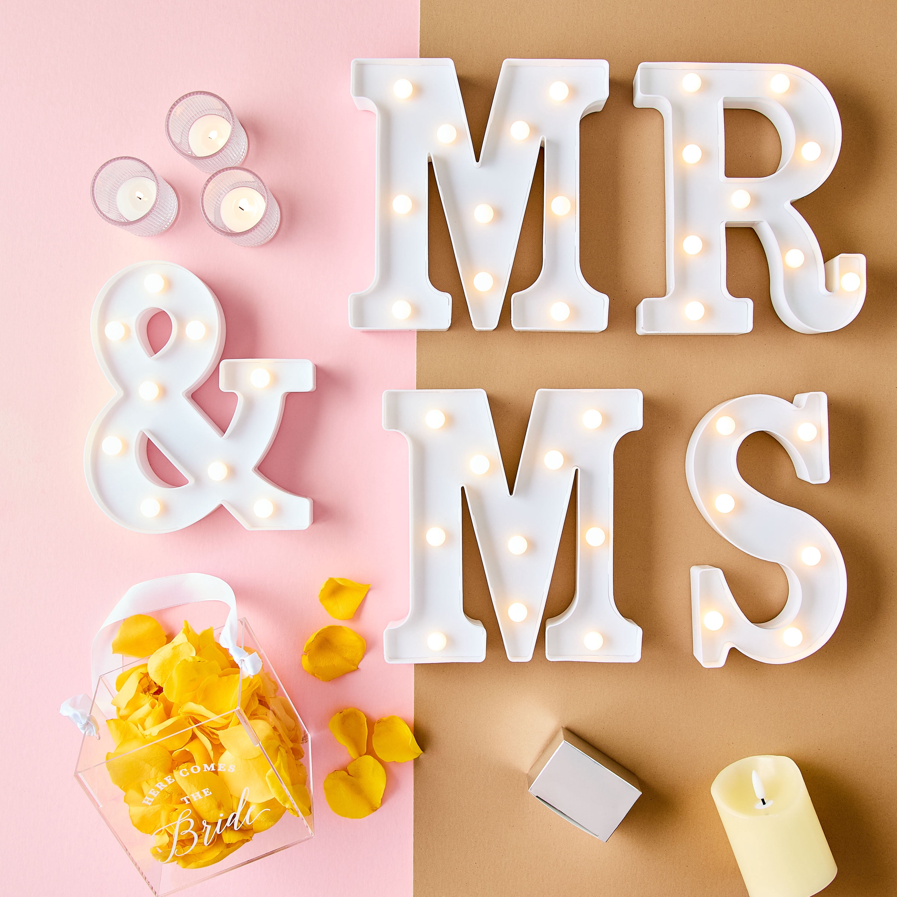 Warm White Battery-Operated Letter "M" Light-Up Decoration, 8.5", by Way To Celebrate