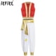 thumbnail image 2 of Trajes de juego de rol de príncipe árabe para niños, traje de fiesta de Halloween, chaleco y pantalones sueltos, 2 uds., 2 of 5