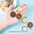 thumbnail image 5 of 1 Set 18pcs Flat Round Star Pendant Trays Bezel 20pcs Transparent Glass Cabochon Dome Tiles Clear Cameo Total 18 Sets for oto Pendant Craft Jewelry Making, 5 of 8