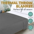thumbnail image 6 of Jmr Usa Inc. Waffle Weave Thermal Bed Blanket Twin Comforter Cotton Throw Blankets for Bed, Sofa, Bedroom Decor, Housewarming Gifts, Layering of Hotels & Hospital Bed Sheets Size 66X90 Charcoal, 6 of 7