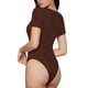 thumbnail image 2 of Fotbe Brown Body de Mujer con Cuello Redondo y Mangas Cortas, Sin Mangas Ajustado, Suave, Cómodo y Básico-Medium, 2 of 7