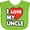 Apple Green, variant on Inktastic I Love My Uncle Boys or Girls Baby Bib