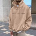 thumbnail image 3 of MHFRRA Sudaderas y Sudaderas para Hombre, Sudaderas Casuales de Manga Larga con Estampado para Uso Diario, Ajuste Cómodo, Diseño Moderno para Otoño E Invierno Caqui, 3 of 4
