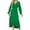 Green, variant on IROINNID Maxi Dress for Women Strapless V-Neck Wrap Dress Vintage V Neck Long Sleeve Solid Dresses ,Blue
