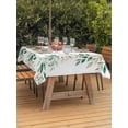 thumbnail image 3 of Outdoor Tablecloth with Umbrella Hole for Patio/Picnic/Party/Camping, Farmhouse Leaves Waterproof Table Cloth Rectangle Table Cover Washable, Botanical Green Branch Summer Berry (60"x 102"), 3 of 8